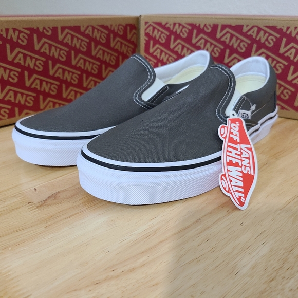 Vans Shoes - Vans Slip-On Charcoal Skate Shoes